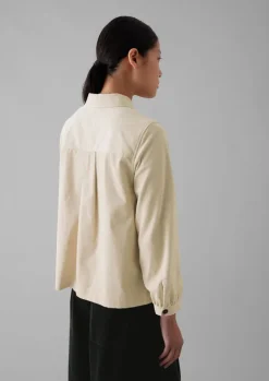 Cord|Workwear-TOAST Baya Patch Pocket Organic Cord Shirt Moonstone