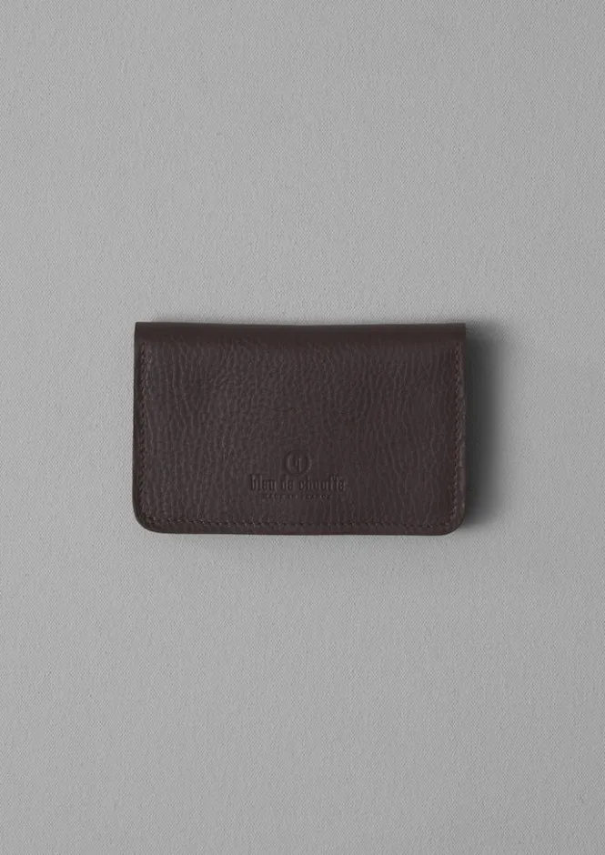 Bags & Belts-TOAST Bleu De Chauffe Leather Wallet MarronBrown