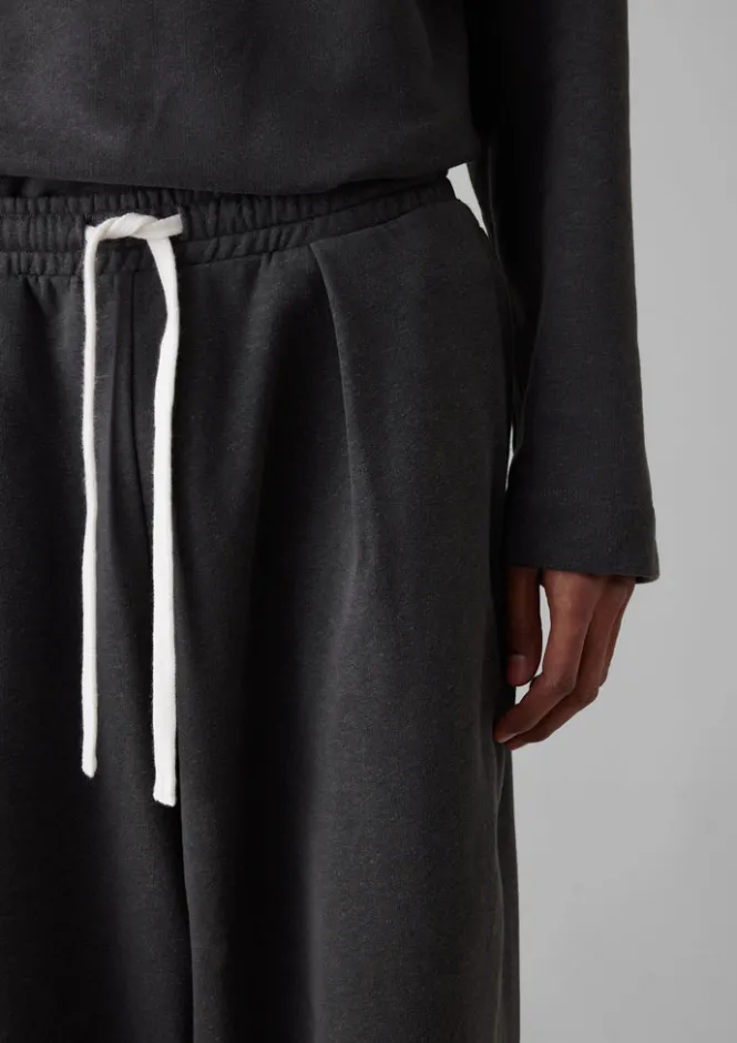 Loungewear|Trousers-TOAST Brushed Cotton Hemp Lounge Trousers Charcoal