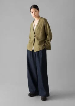 Linen|Coats & Jackets-TOAST Cotton Linen Wrap Jacket GoldenSand