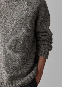 Knitwear-TOAST Donegal Roll Neck Sweater Smoke