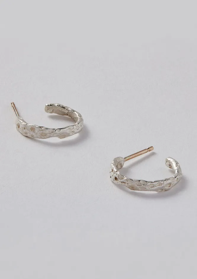 Jewellery-TOAST Emily Nixon Urchin Hoop Earrings Silver