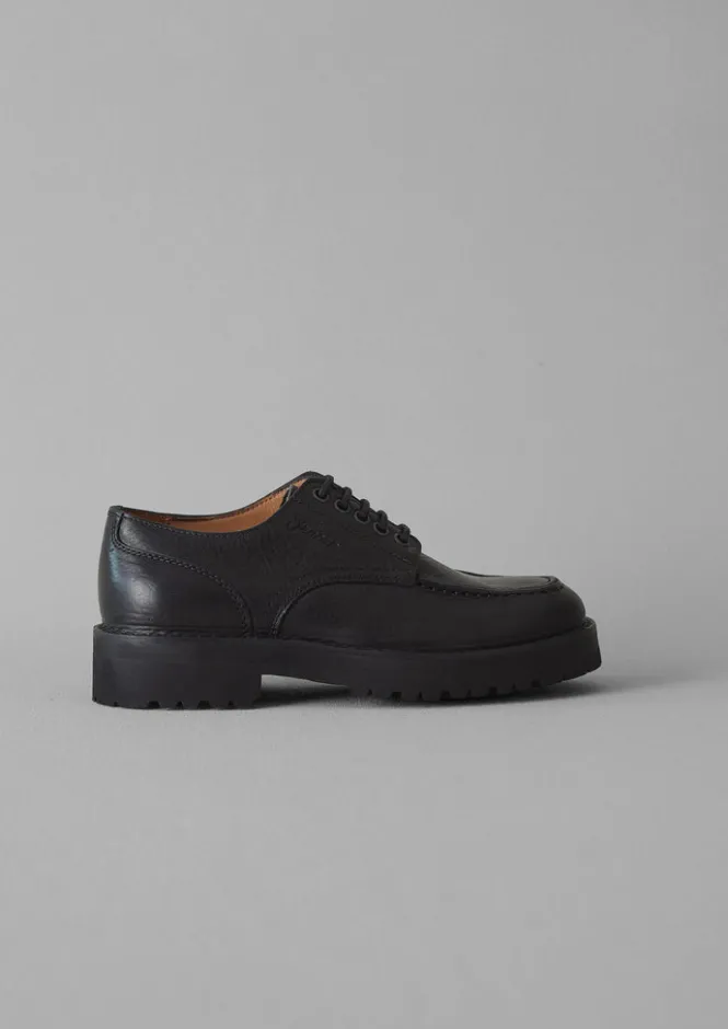 Shoes-TOAST Fracap Leather Postman Shoes Black