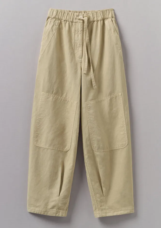 Linen|Trousers-TOAST Garment Dyed Cotton Linen Canvas Trousers Fallow