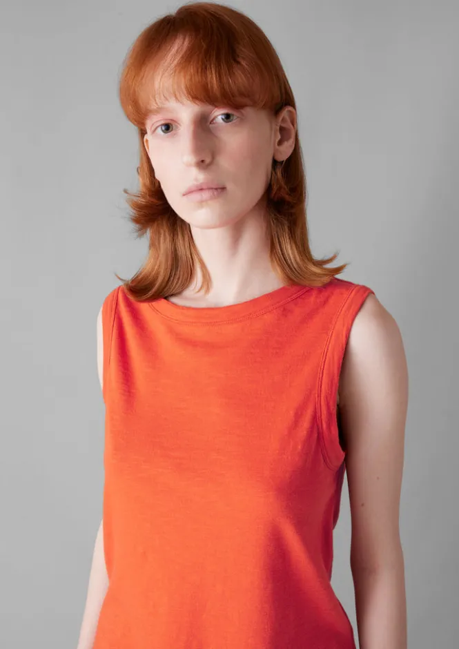 Jersey|Tops & Tees-TOAST Garment Dyed Organic Cotton Tank Top Pumpkin
