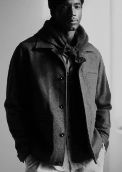 Hats, Scarves & Gloves|Hats, Scarves & Gloves-TOAST Grid Stitched Knitted Bandana Seaweed