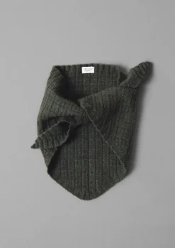 Hats, Scarves & Gloves|Hats, Scarves & Gloves-TOAST Grid Stitched Knitted Bandana Seaweed