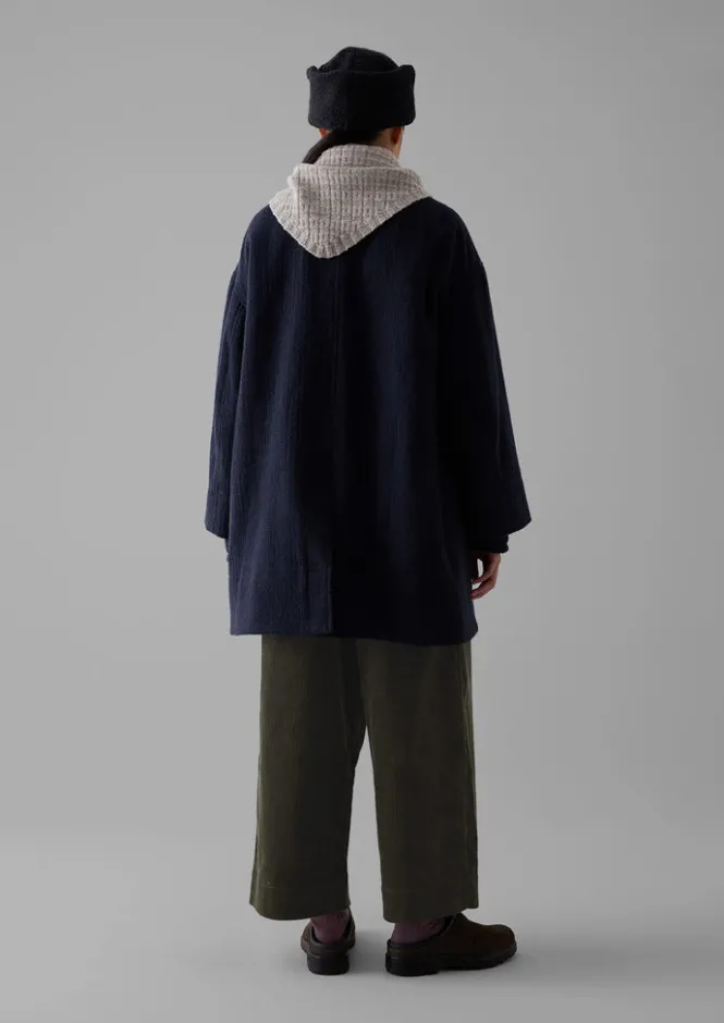 Coats & Jackets-TOAST Cotton Wool Pea Coat Indigo