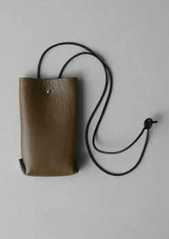 Bags & Belts-TOAST Kate Sheridan Jigsaw Leather Pouch Bag Olive