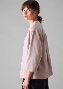 Cord|Loungewear-TOAST Organic Cord Patch Pocket Shirt WoodLilac