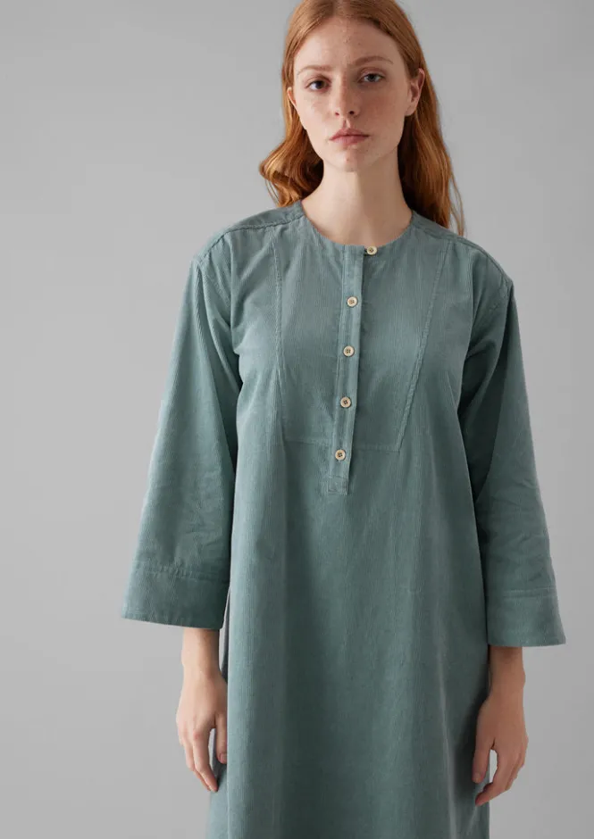 Cord|Loungewear-TOAST Organic Cord Tunic Dress DustyBlue