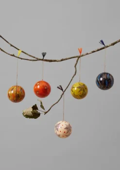 Christmas Decorations-TOAST Pointed Star Hand Painted Bauble Citrus