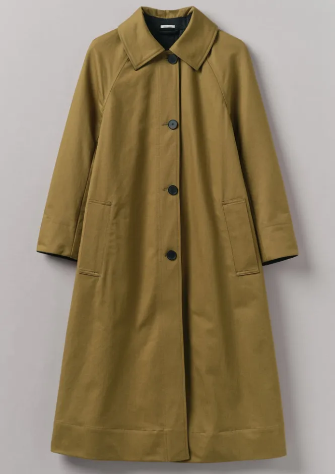Coats & Jackets-TOAST Reversible Cotton Wool Coat GoldenSand