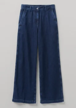 Denim|Jeans-TOAST Seren Flat Front Denim Trousers Indigo