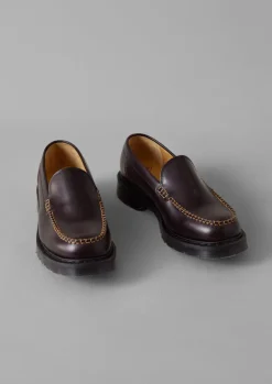 Shoes-TOAST Solovair Leather Loafers Cordovan